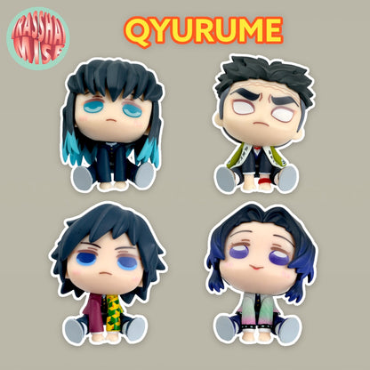 Demon Slayer Muichiro, Gyomei, Giyu & Shinobu Qyurume